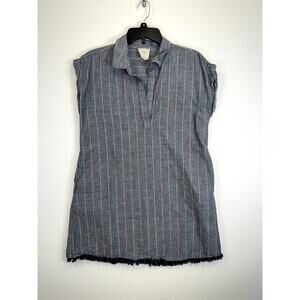 Harper Heritage Blouse Women’s Medium Grey Sleeveless 100% Cotton